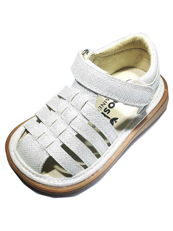 Mooshu Trainers Baby Girls Pearl  Squeaky Strap Fisherman Sandals 3-4 Baby - SophiasStyle.com